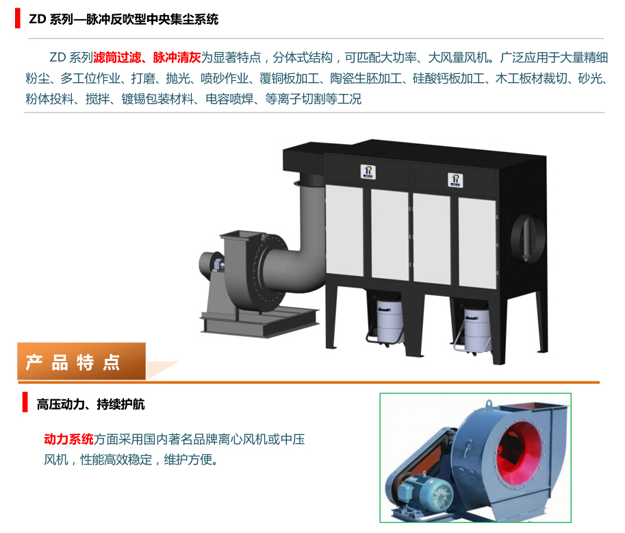 脈沖反吹型中央吸塵系統(tǒng)