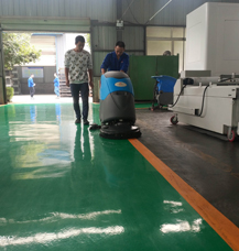 德陽手推式洗地機(jī)用于工廠環(huán)氧地坪漆地面清潔