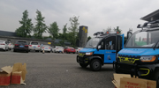 電動(dòng)四輪轉(zhuǎn)運(yùn)車在千禾味業(yè)內(nèi)貨物中轉(zhuǎn)